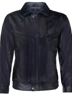 Mens Nappa Bluson Tailored Bomber Jacket - Black - Size X-Small - Infinity Leather - FashionsVida