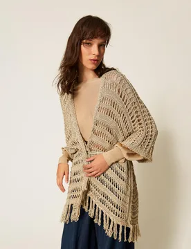 Twinset Poncho en maille crochet - TWINSET - FashionsVida