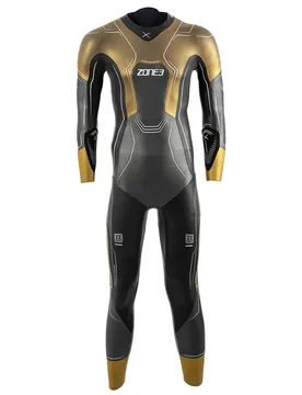 Vanquish X Ltd Long Sleeve Neoprene Wetsuit Gunmetal / Gold MT Men - Zone3 - FashionsVida