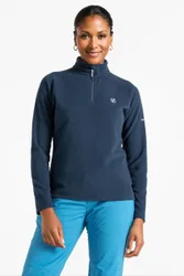 Womens Zip Neck Fleece Top - Navy - Size 14 Uk
