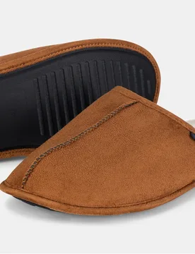 Mens Ahlers Tan Slipper In Tan - Brown - Size 7-8 (Uk Shoe) - Farah - FashionsVida