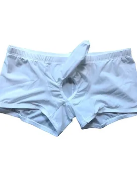 Mens Sexy Underwear Elephant Nose Boxer Shorts Scrotum Hole Panties Ice Silk Underpants Low Rise Lingerie Ropa Interior - Aliexpress - FashionsVida