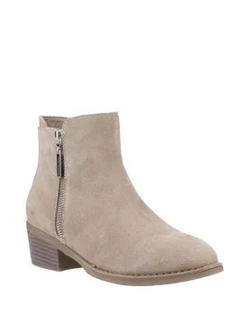 Women's Ingrid Zip Boot in Taupe Size: 8 - Taupe - Size: 8 - Hush puppies - FashionsVida