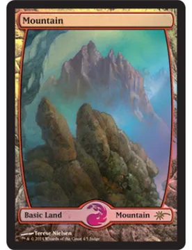 Mountain (Extended Art) (Judge Foil) Promotional Cards - Magic: The Gathering - FashionsVida