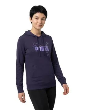 Sweat à Capuche Ess Logo Lab Metallic Deep Plum XS - Puma - FashionsVida