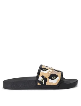 Womens Giorgia Flower Slider Sandals - Black Fabric - Size Uk 9 - Carvela - FashionsVida