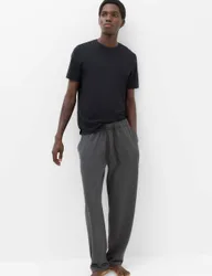 Herringbone Pyjamas Bottoms Grey Mix male