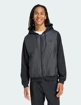 Essentials CLIMAWARM 3-Stripes Giacca ibrida isolata con cappuccio XS Black - Adidas - FashionsVida
