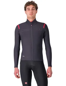 Maglia A Maniche Lunghe Tutto Nano Ros Dark Grey / Red - Castelli - FashionsVida
