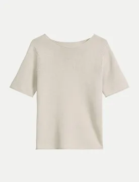 Marc O' Polo kurzarm Beige L - Marc O'Polo - FashionsVida