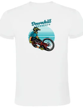 Maglietta A Maniche Corte Downhill Adventure White - Kruskis - FashionsVida