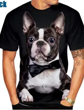 Cool Fashion Animal Dog Boston Terrier 3D Printing T-Shirt Men Women Summer Casual Short Sleeve Tee - Aliexpress - FashionsVida