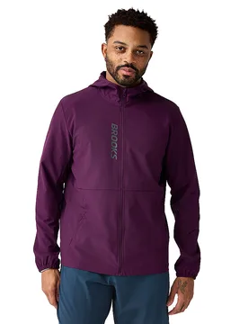 Herren Laufjacke Canopy dunkelrot M M - Brooks - FashionsVida