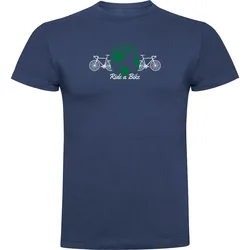 Maglietta A Maniche Corte Save A Planet Denim Blue