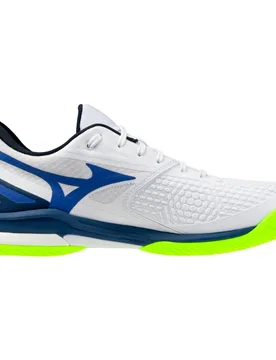 Wave Exceed Tour 7 Ac Shoes White / Insignia Blue / Orange UK 8 - Mizuno - FashionsVida
