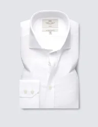 Slim Fit Non Iron Pure Cotton Shirt White male