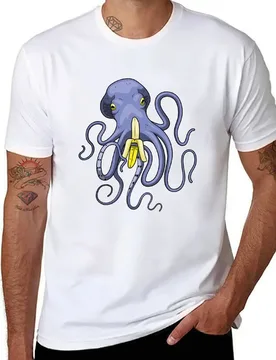 Octopus Banana T-Shirt man t shirt graphic man t shirt heavy cotton T-Shirt - Aliexpress - FashionsVida