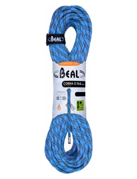 Corde à double - Cobra II 8.6 mm Dry Cover Blue - Taille 50 m - Bleu - Beal - FashionsVida