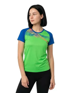 Elite X Short Sleeve T-shirt Fluor Green / Royal M Women - Joma - FashionsVida