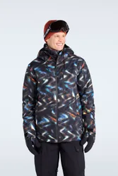 Laxx Mens Waterproof Printed Snow Jacket - Orange