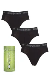 Mens 3 Pack SOCKSHOP Bamboo Briefs Black Large - Black - Size: Large