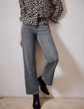 Street One Wide Leg Jeans female Grau - Street One Studio - FashionsVida