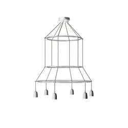 Cables Lampe Suspendue Sans Ampoule 3 Cage 6 Drops Edison St64 Grey / Dove One Size