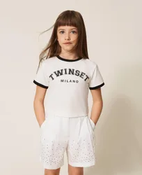 T-shirt regular avec imprimé siglé