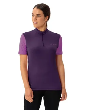 Maglia A Maniche Corte Matera Half Zip Eggplant - Vaude Bike - FashionsVida