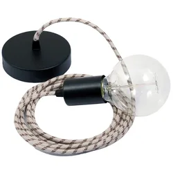 Cables Suspension Luminaire Rd53 Stripes 50 Cm Tree Bark / Black One Size