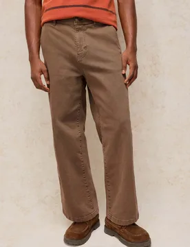 Regular Fit Cotton Wide Jeans Brown male - White stuff - FashionsVida