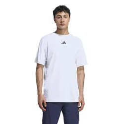 T-shirt à Manches Courtes D4t Primelift 3 Stripes White M