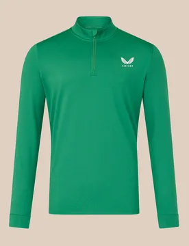 Men's Training Quarter Zip Long Sleeve Top - Green Green XL male - Castore - FashionsVida
