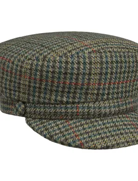 Houndstooth Check Fisherman´s Cap by - olive - Female - Size: S (54-55 cm) - Lierys - FashionsVida