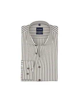 Chemise Slim Fit marron 44 - Olymp Level Five - FashionsVida