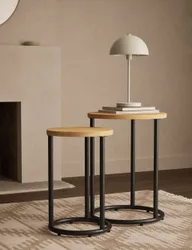 Holt Round Nest of Tables Natural Mix