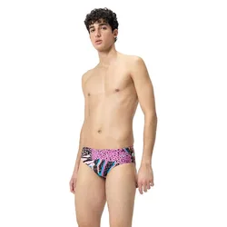 Cm Allover Swimming Brief Black / Matcha Green / Siren Red UK 30 Men