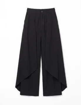 Pantalon de mujer fluido con sobrecapa a los lados - Tantra - FashionsVida