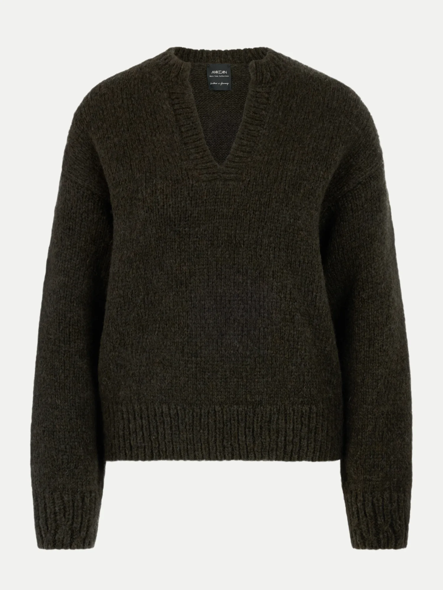 Cain Grobstrickpullover mit V-Ausschnitt 599-forest night new 34 - Marc - FashionsVida