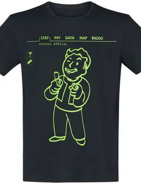 Gaming T-Shirt - Charisma +10 - S bis XL - für Männer - Größe S - schwarz - Männer - male - Fallout - FashionsVida