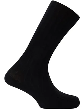 Calcetines cortos de bambú de hombre en canalé. puño antipresión - Punto Blanco - FashionsVida