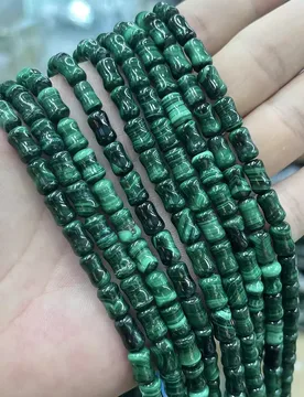 Natural Malachite Bamboo Shape Loose Bead Bracelet Necklace DIY Semi-Finished Jewelry Accessories Accessories - Aliexpress - FashionsVida