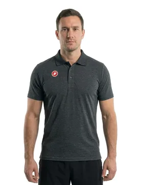Polo A Maniche Corte Race Day Grey Melange - Castelli - FashionsVida