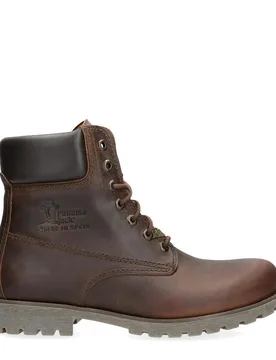 C8 Mens Brown Boots Waterproof Leather Laces Hiking Ankle Chukka - Size Uk 8 - Panama jack - FashionsVida