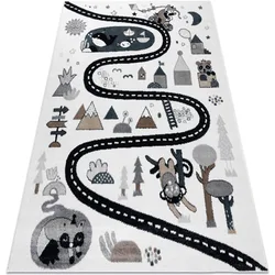 Teppiche Teppich Fun Route Für Kinder, Straße, Tiere 140x190 Cm 140x190 Cm