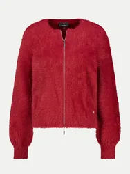 Kunstfell-Strickjacke 319-red dahlia 44