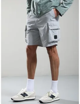 Mens Oceanic Grey Woodvale Cargo Short - Male - Grey - Small - Marshall artist - FashionsVida