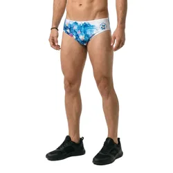 Swim Bike Run Wave Swimming Brief White / Blue L Men