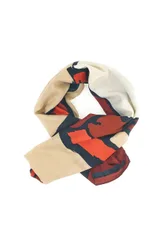 Foulard multicolore con motivo astratto 46,003,31