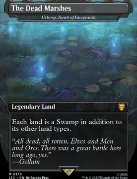 Urborg, Tomb of Yawgmoth [The Dead Marshes] (Borderless Art foil) The Lord of the Rings Commander - Magic: The Gathering - FashionsVida